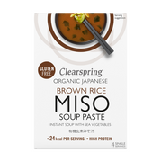 Clearspring Organic Brown Rice Miso Soup Paste with Sea Vegetables 4 x 15g