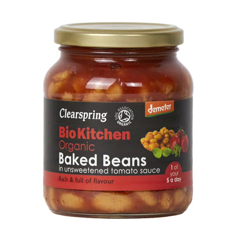 Clearspring Demeter Organic Baked Beans Unsweetened Tomato Sauce (350g)