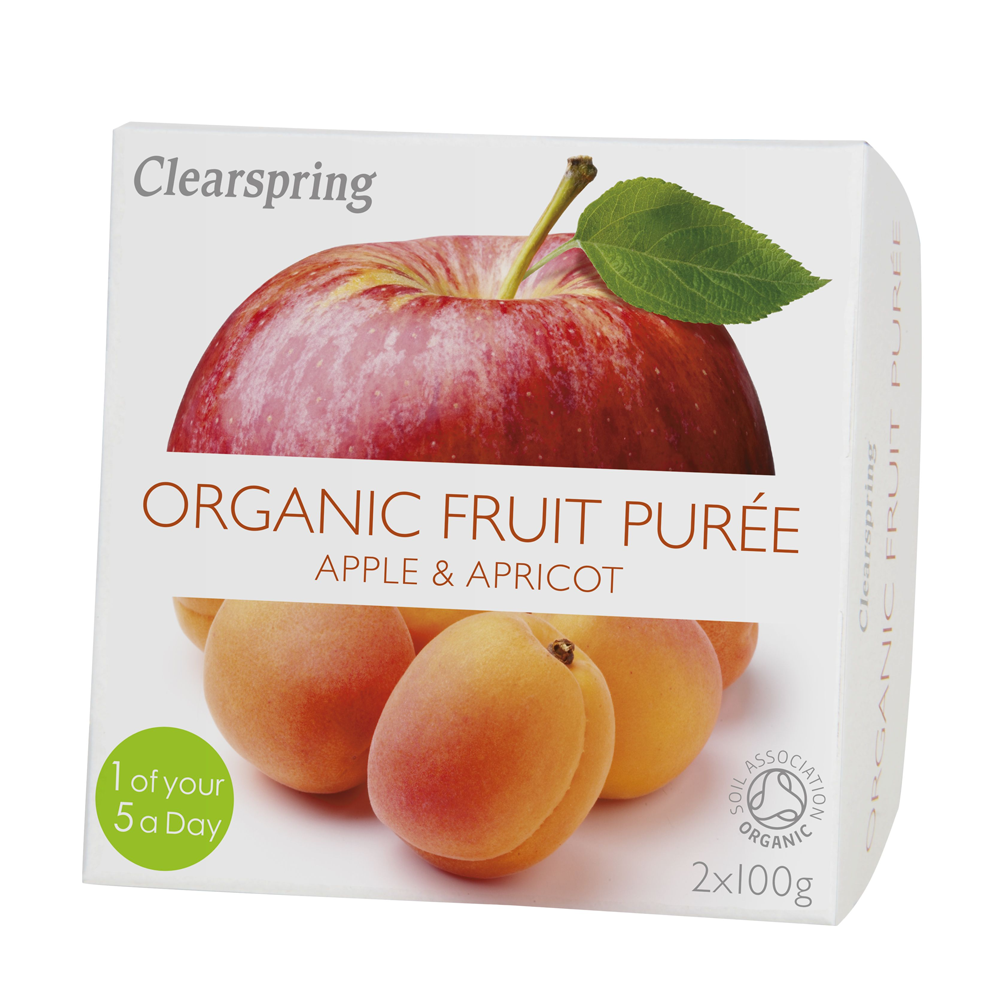 Clearspring Organic Apple and Apricot Fruit Puree 2 x 100g