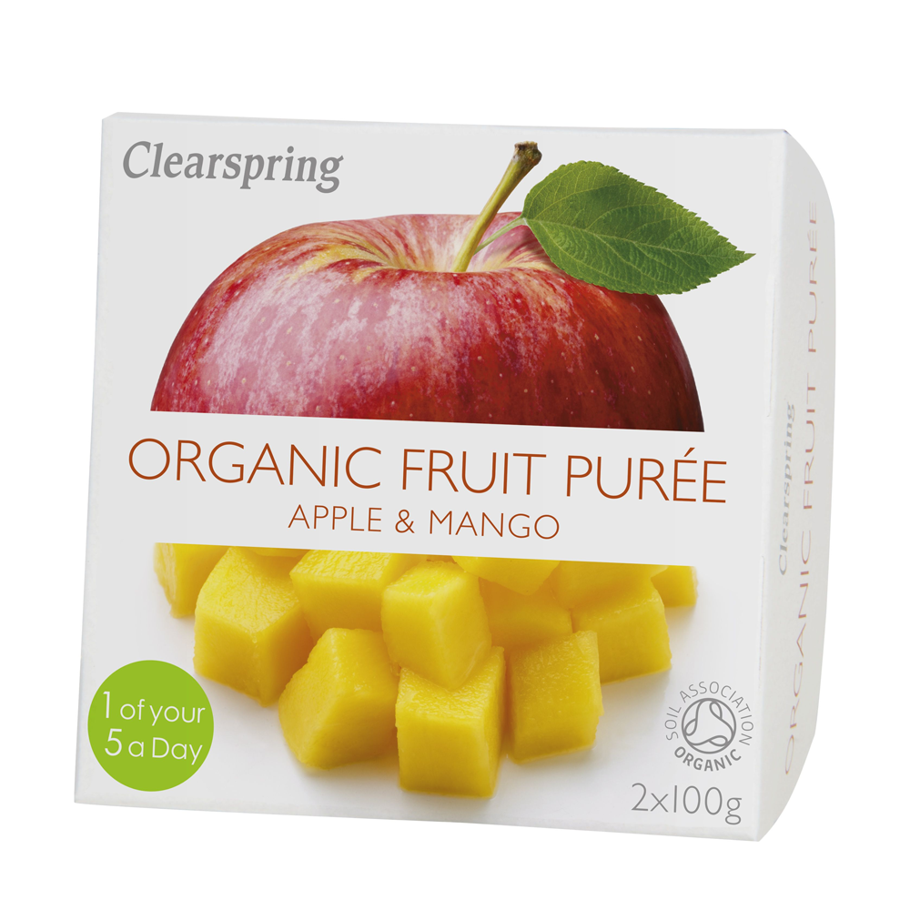 Clearspring Organic Apple and Mango Fruit Puree 2 x 100g