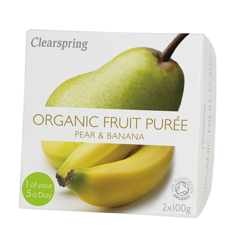 Clearspring Organic Pear and Banana Fruit Puree 2 x 100g