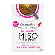 Clearspring Organic Japanese Hot & Spicy Miso Soup Paste 4 x 15g