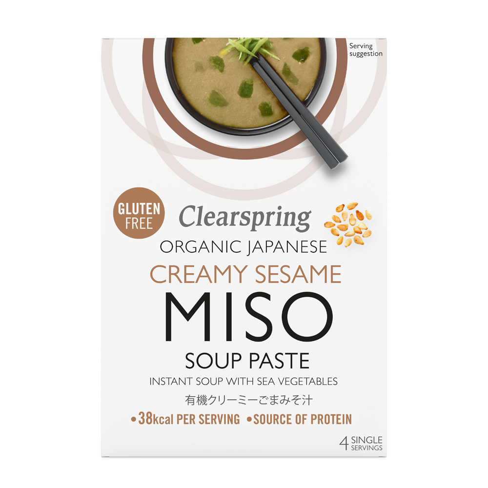 Clearspring Organic Japanese Sesame Miso Soup Paste Sea Vegetables 4 x 15g
