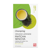 Clearspring Organic Japanese Matcha Sencha Tea Bag Box 36g