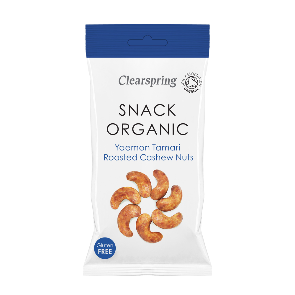Clearspring Yaemon Tamari Roasted Snack Cashew Nuts 30g