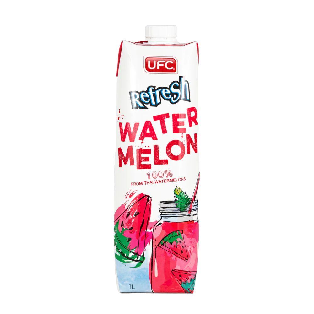 UFC Refresh Watermelon juice box on a white background