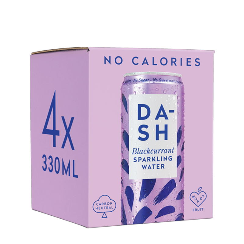 Dash Water Sparkling Blackcurrant Multipack 6 x 4x330ml