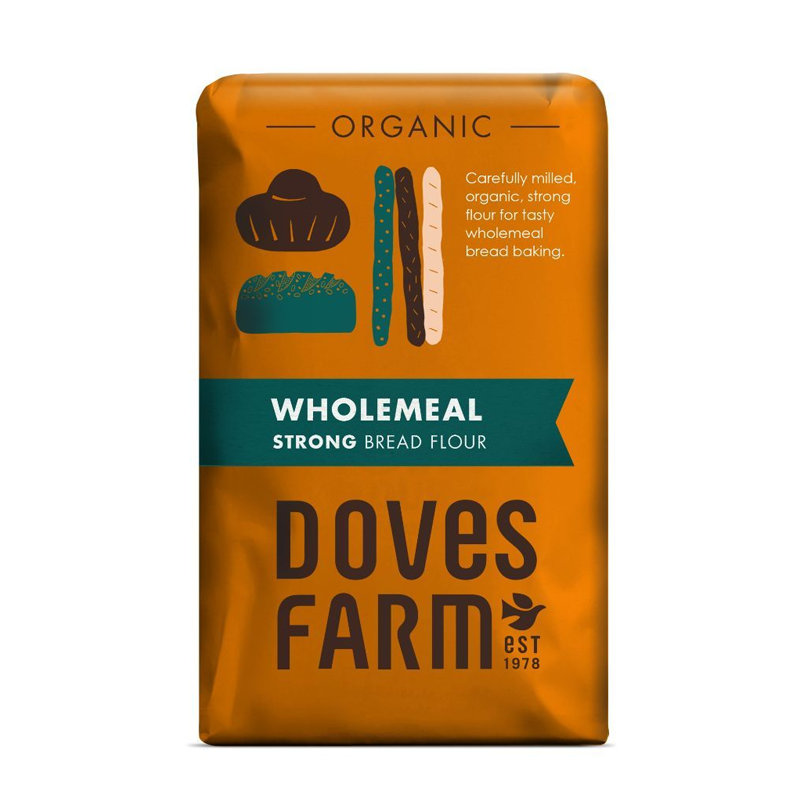 Doves Farm Organic Strong Wholemeal Bread Flour 5 x 1.5kg