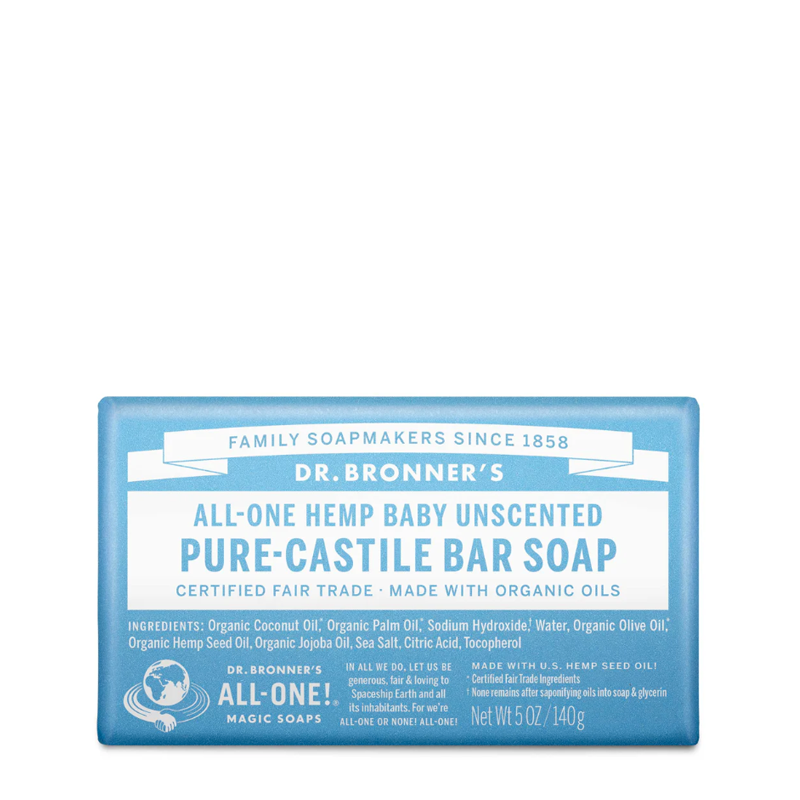 Dr Bronner Baby Pure-Castile Bar Soap 140g