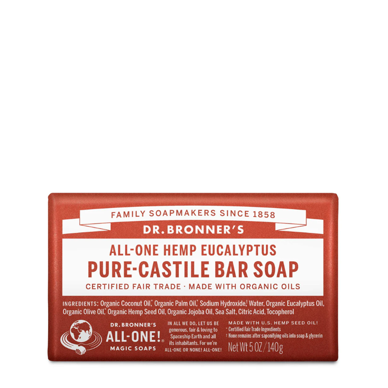 Dr Bronner Eucalyptus Pure-Castile Bar Soap 140g