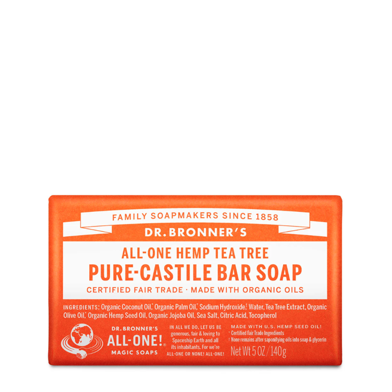 Dr Bronner Tea Tree Pure-Castile Bar Soap 140g
