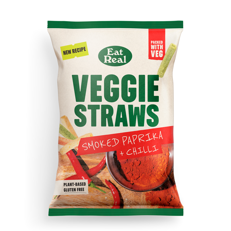 Eat Real Veggie Straws Smoked Paprika & Chilli 10 x 110g