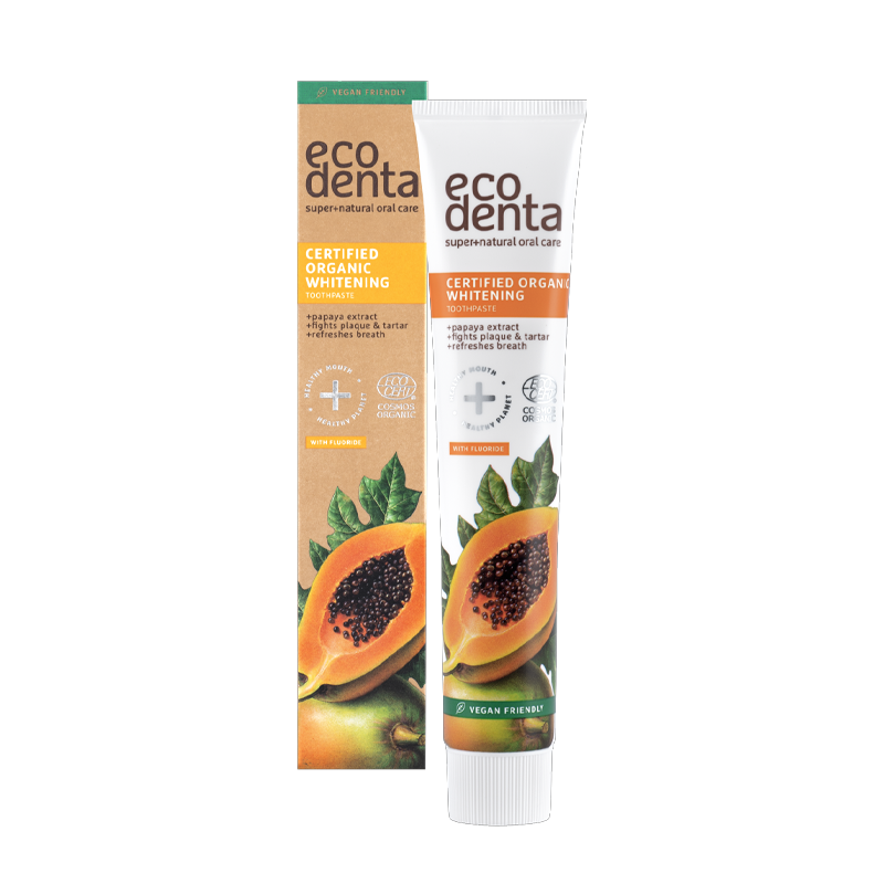 EcoDenta Organic Whitening Toothpaste Papaya 75ml