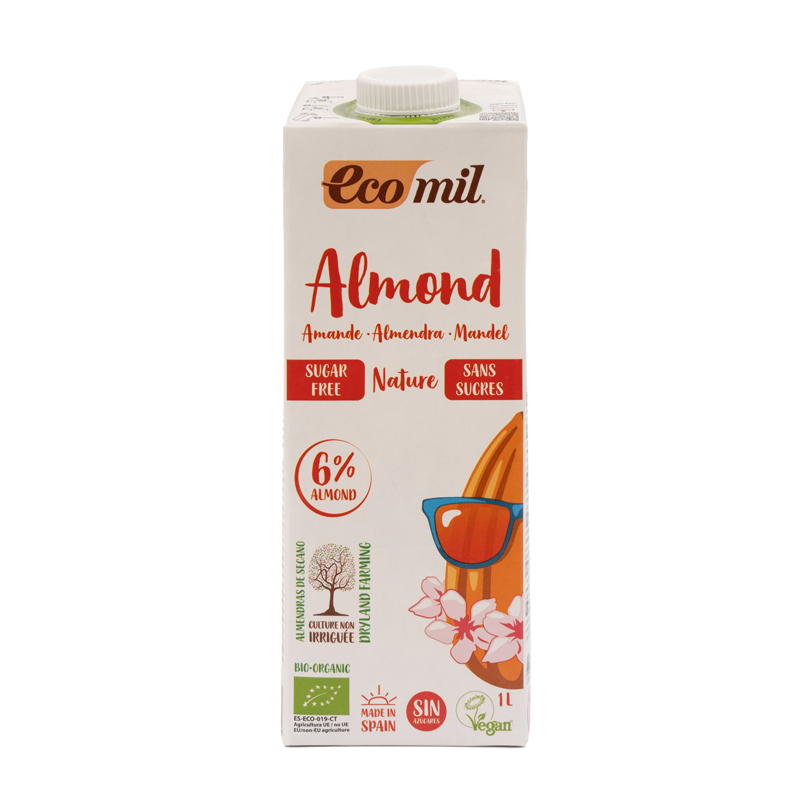 Ecomil Almond milk sugar-free Bio (6% almond) 1 Litre