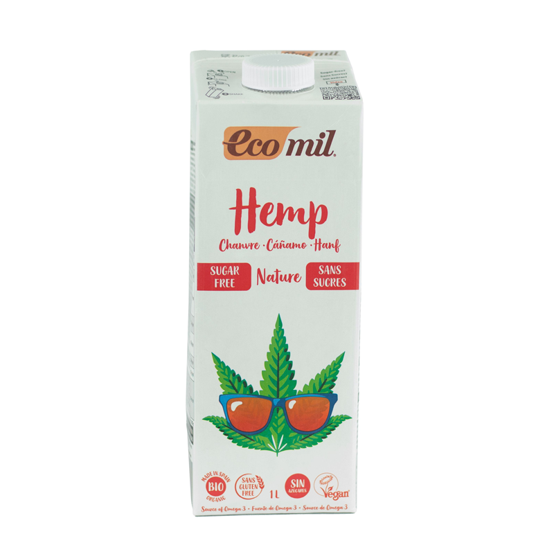 Ecomil Hemp drink sugar-free Bio 1 Litre