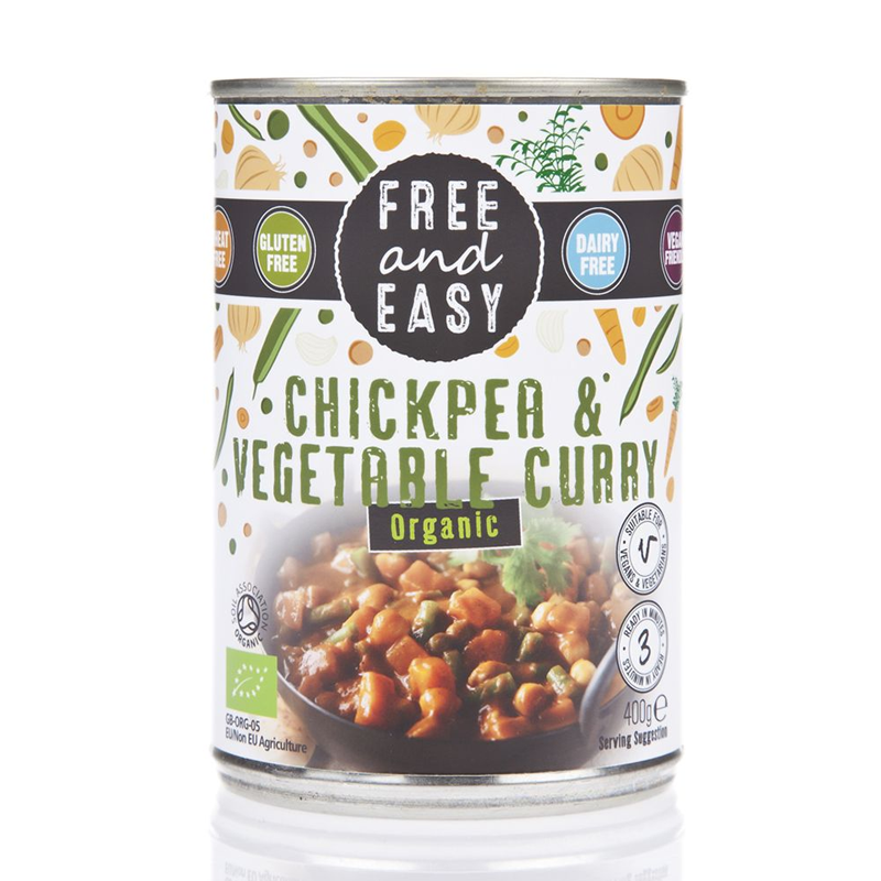 Free & Easy Organic Chick Pea and Vegetable Curry 400g