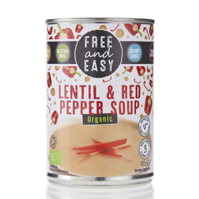 Free & Easy Organic Lentil and Red Pepper Soup 400g