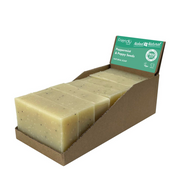 Box of Naked Naturals soap bars with a green label on a white background