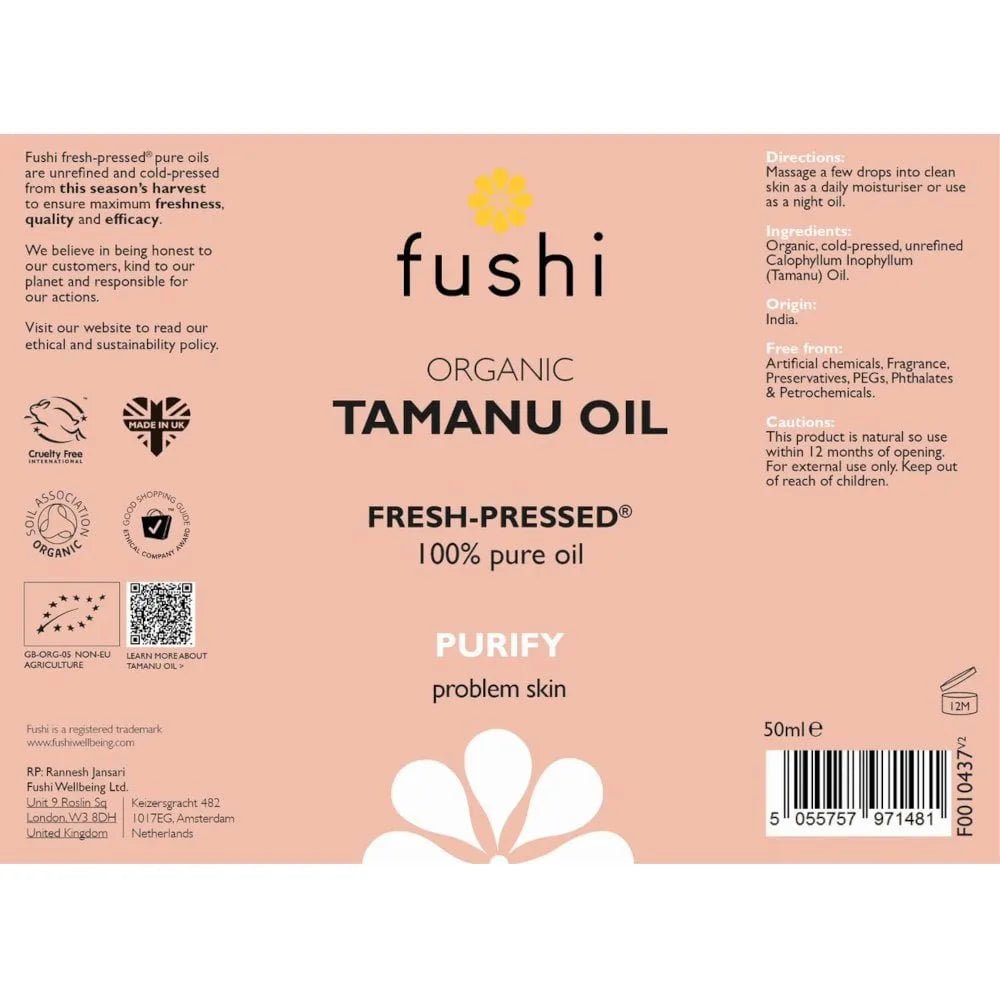 Fushi Organic Tamanu Oil 50ml
