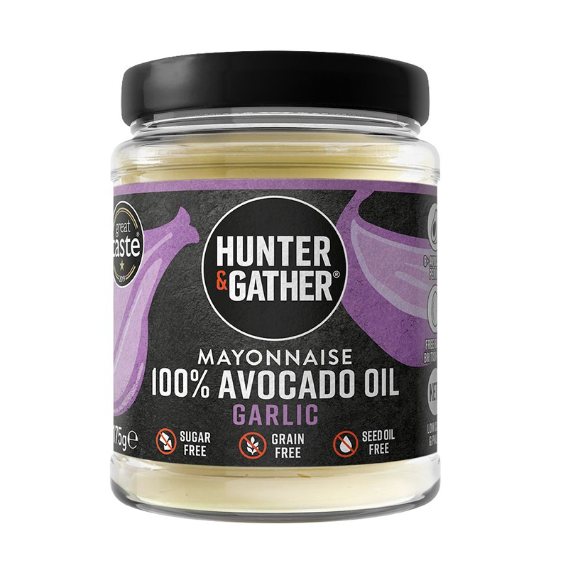 Hunter & Gather Avocado Oil Mayonnaise Garlic 250g