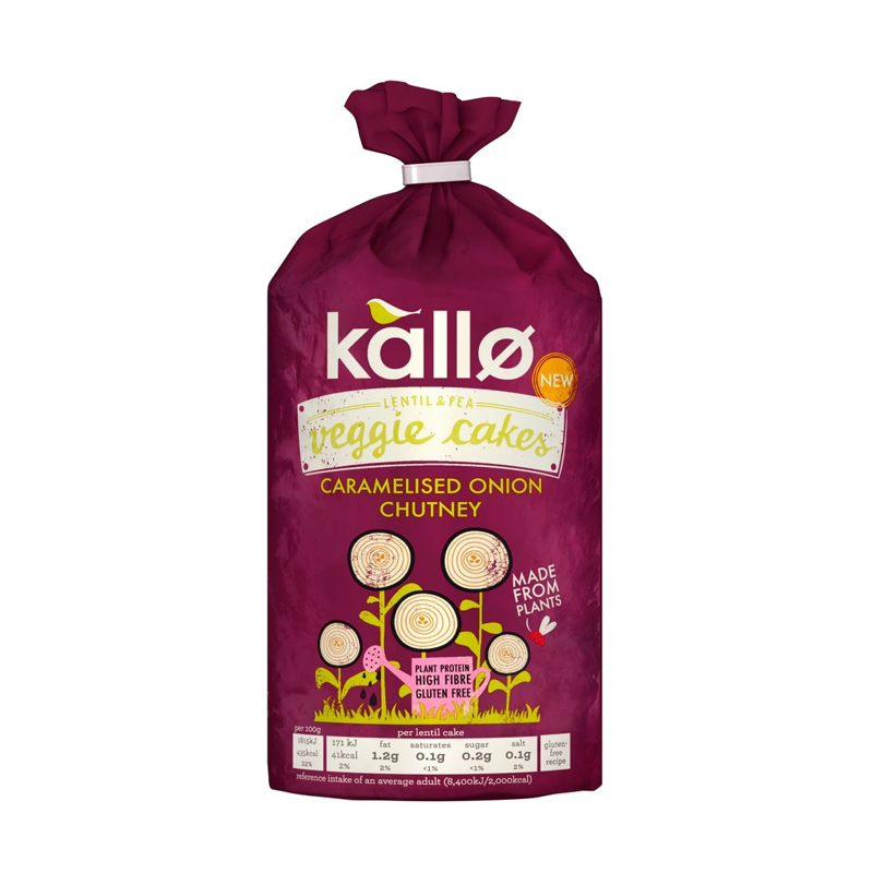 Kallo Caramelised Onion and Chutney Veggie Cakes 122g