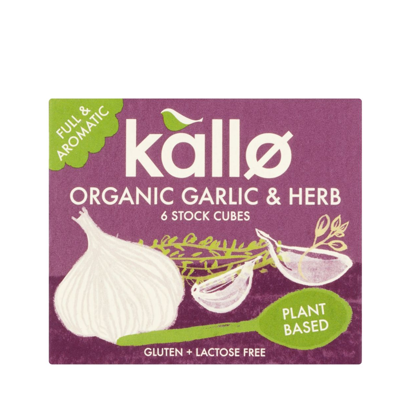 Kallo Organic Garlic and Herb Stock Cubes 66g
