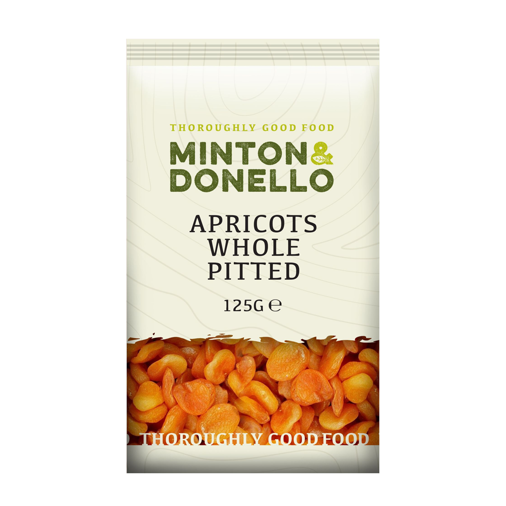 Minton & Donello Pitted Whole Apricots 6 x 125g