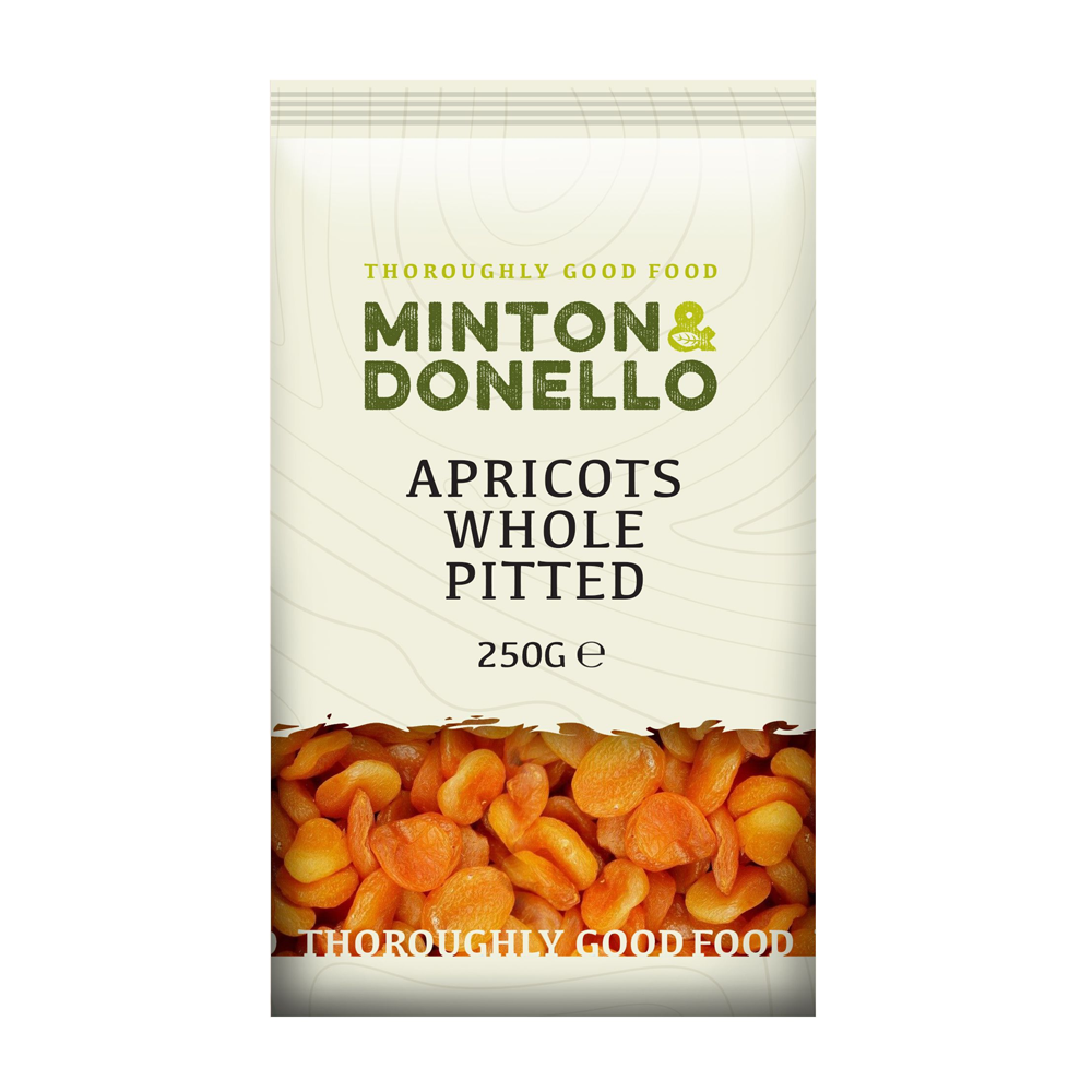 Minton & Donello Whole Pitted Apricots 6 x 250g