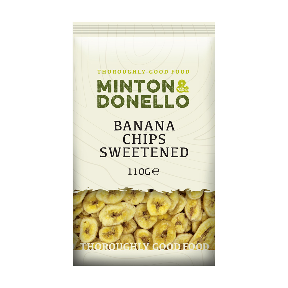 Minton & Donello Sweetened Banana Chips 6 x 110g