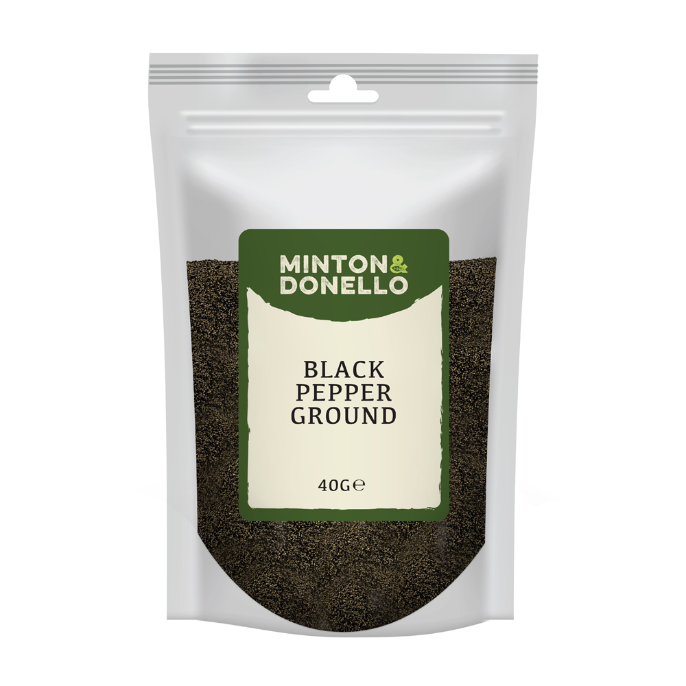 Minton & Donello Ground Black Pepper 10 x 40g