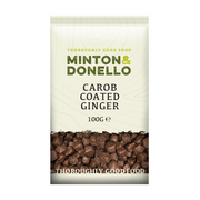 Minton & Donello Carob Coated Ginger 6 x 100g