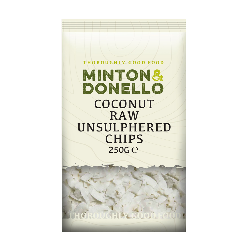 Minton & Donello Raw Unsulphured Coconut Chips 6 x 250g