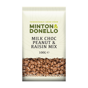 Minton & Donello Milk Chocolate Peanut & Raisin Mix 6 x 100g