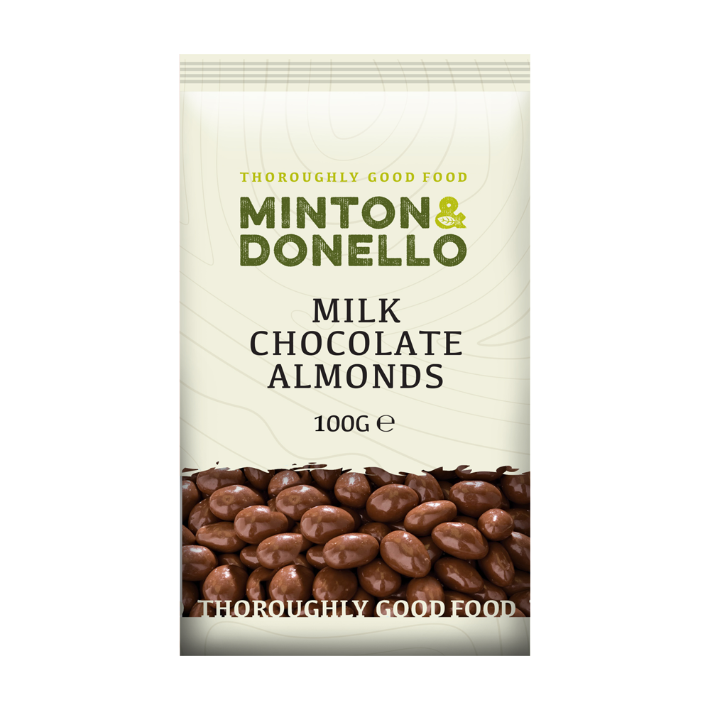Minton & Donello Milk Chocolate Almonds 6 x 100g