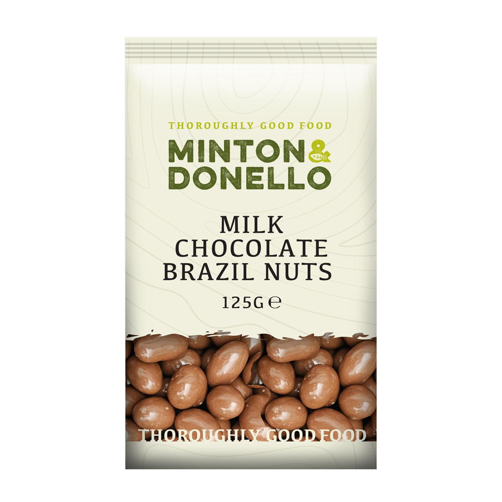 Minton & Donello Milk Chocolate Brazil Nuts 6 x 125g