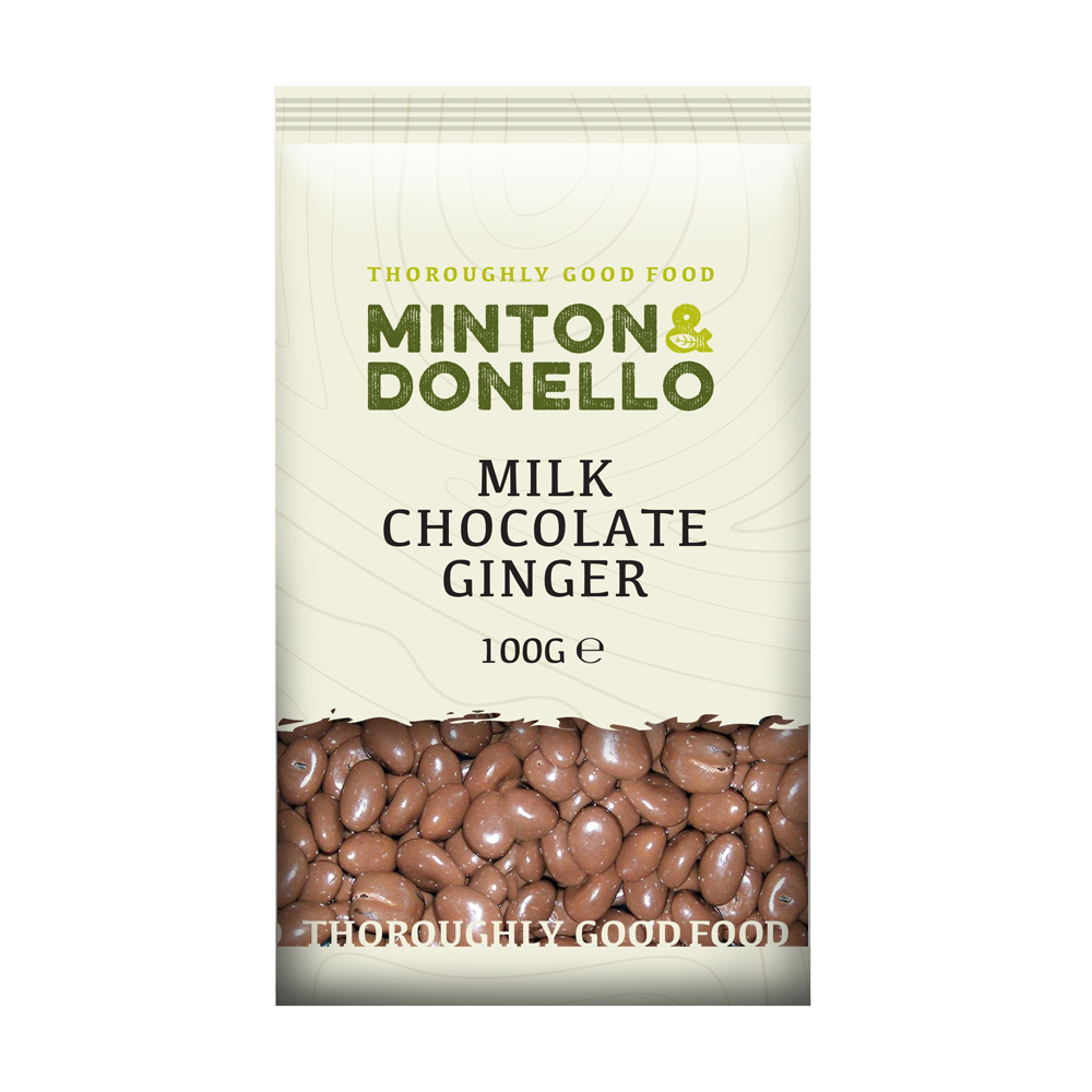 Minton & Donello Milk Chocolate Ginger 6 x 100g