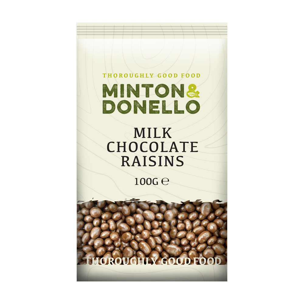 Minton & Donello Milk Chocolate Raisins 6 x 100g
