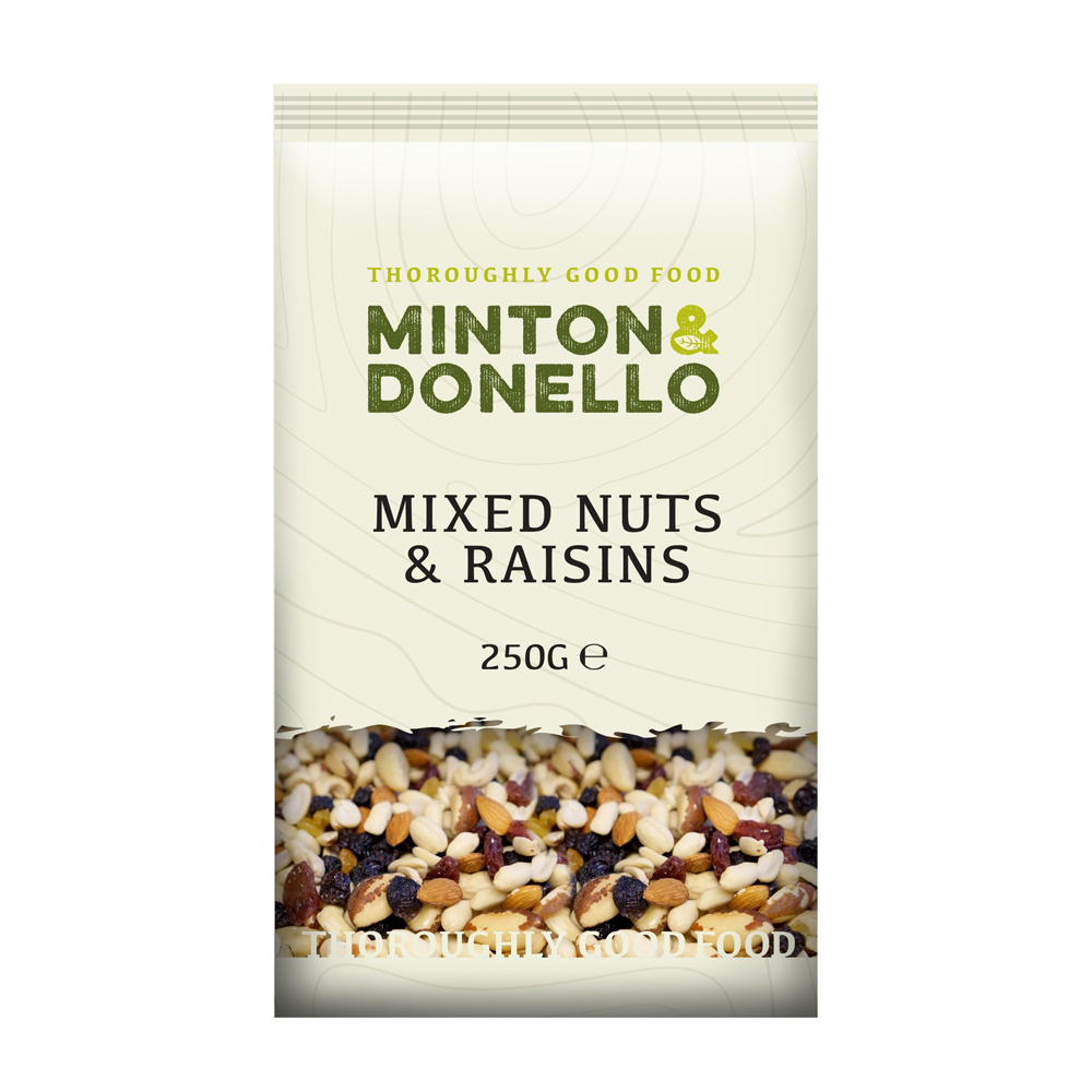 Minton & Donello Mixed Nuts and Raisins 6 x 250g
