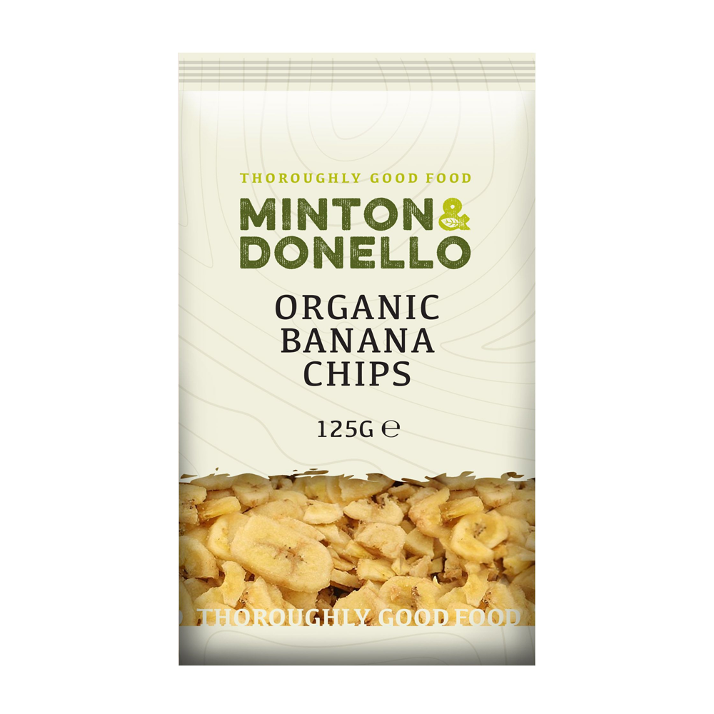 Minton & Donello Organic Banana Chips 6 x 125g