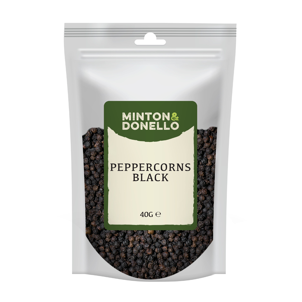 Minton & Donello Black Peppercorns 10 x 40g