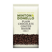 Minton & Donello Plain Chocolate Coated Raisins 6 x 100g