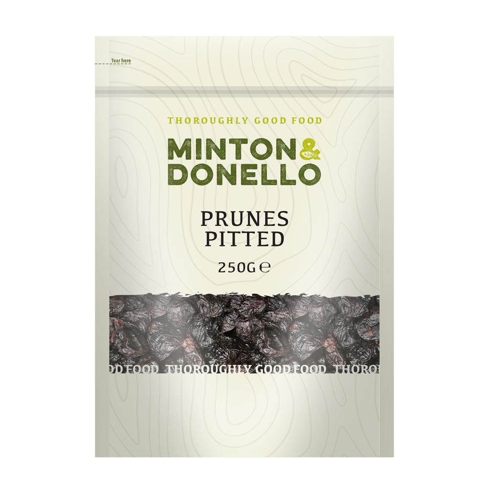 Minton & Donello Pitted Prunes 6 x 250g