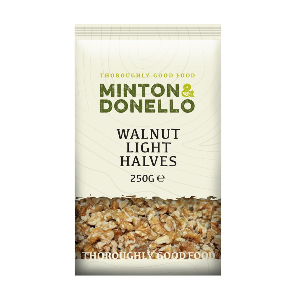Minton & Donello Light Walnut Halves 6 x 250g