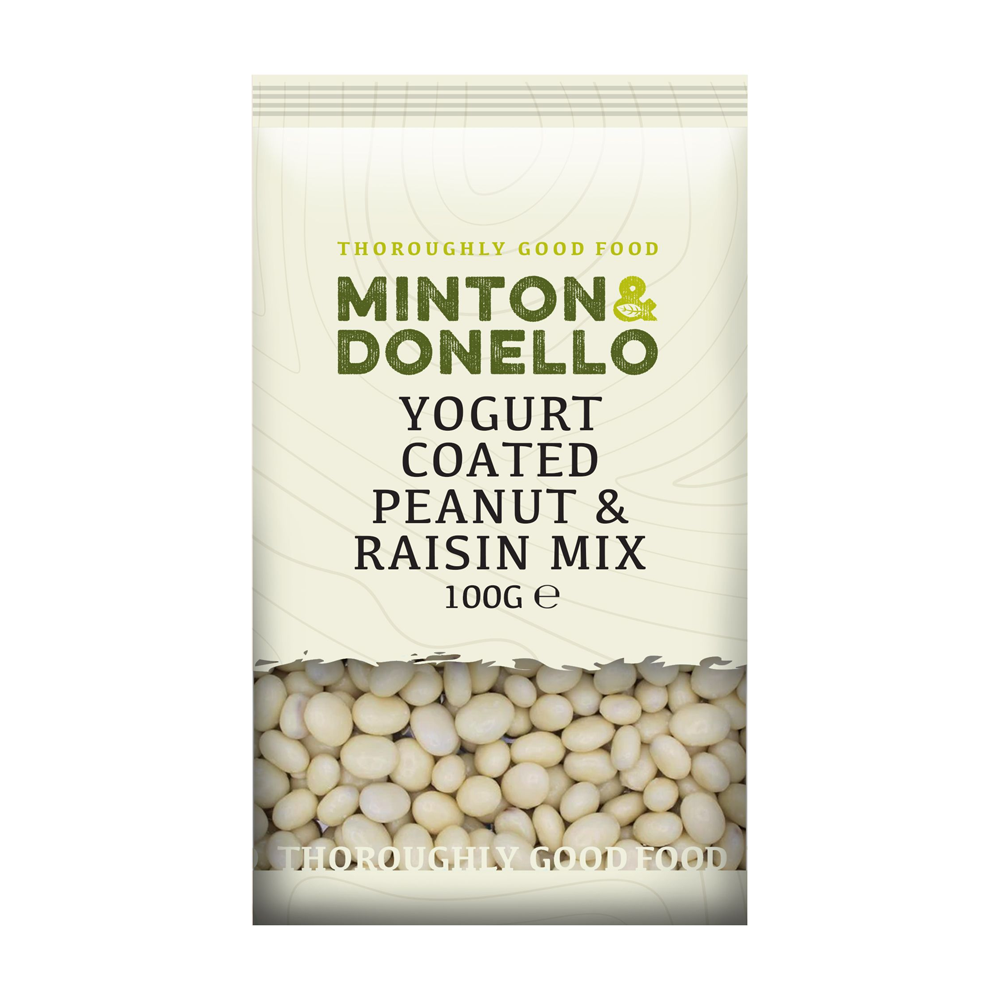 Minton & Donello Yoghurt Coated Peanut & Raisin Mix 6 x 100g