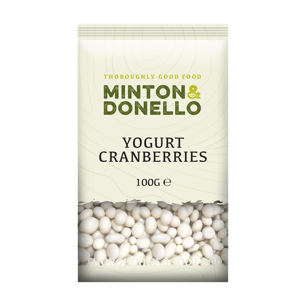 Minton & Donello Yoghurt Coated Cranberries 6 x 100g