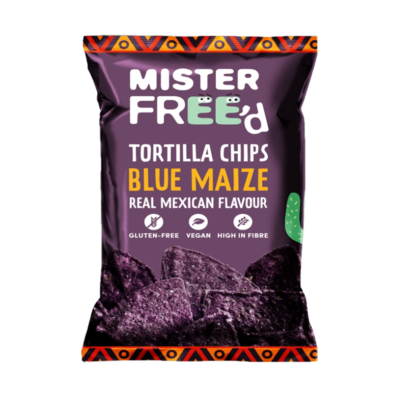 Mister Free'd Tortilla Chips with Blue Maize 12 x 135g