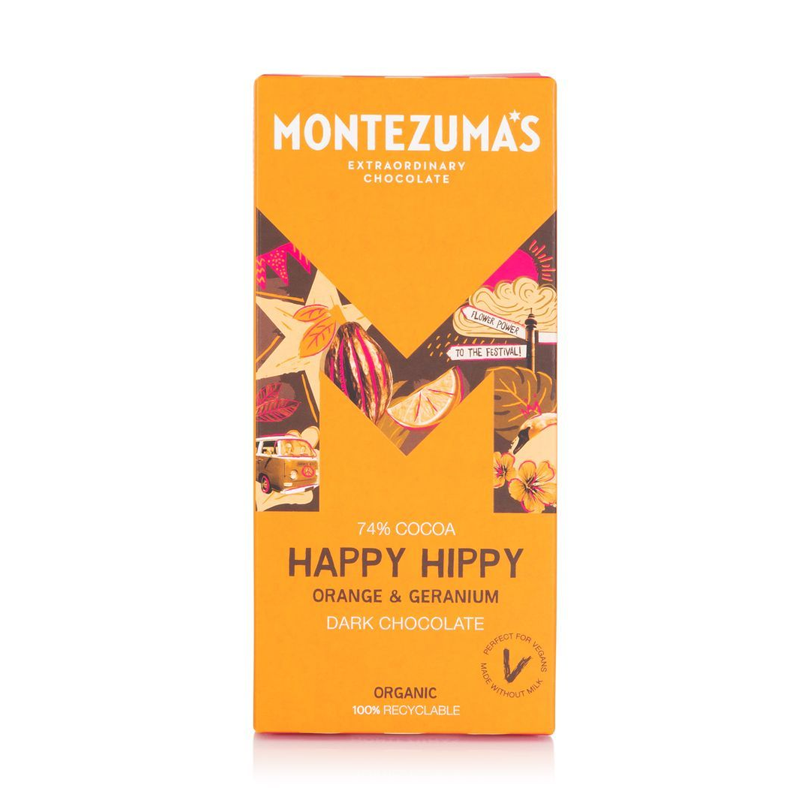 Montezuma Happy Hippy - Dark with Orange & Geranium 12 x 90g