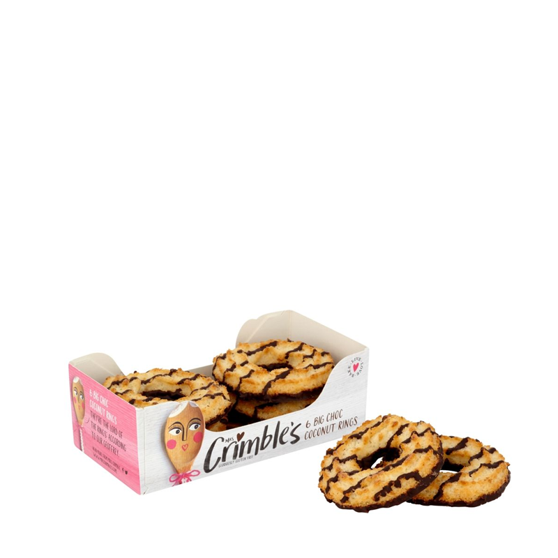 Mrs Crimbles Large Chocolate Coconut Rings 200g