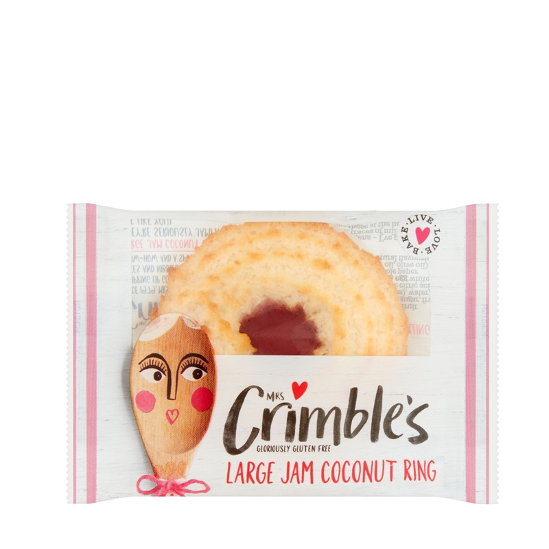 Mrs Crimbles Large Jam Coconut Rings 240g