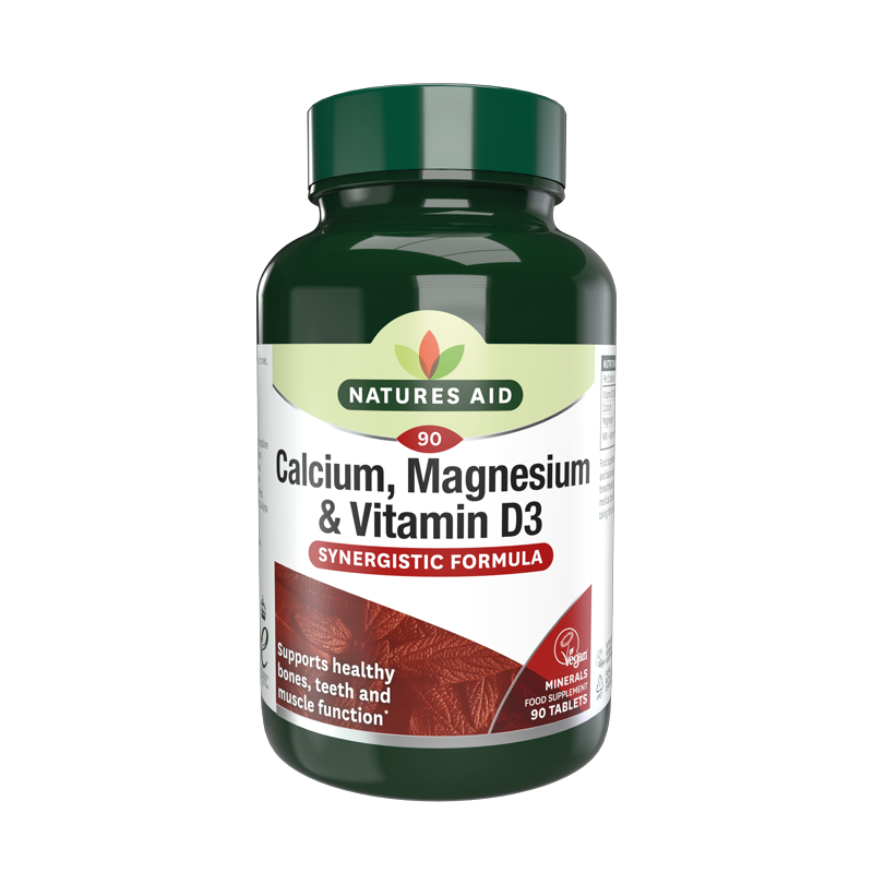 Natures Aid Calcium, Magnesium, Vit D3 90 Tablets